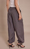Charcoal Woven Elasticated Hem Cargos