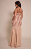 Shape Nude Tonal Sequin Dropped Hem Maxi Dress