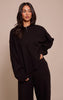 Petite Black Soft Touch Zip Through Sweatshirt