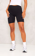 Black Basic Soft Cotton Bike Shorts