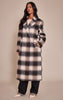 Tall Checked Structured Wool Look Maxi Coat