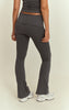 Charcoal Seamless Marl Foldover Yoga Pant