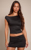 Black Slinky Hot Fix Mini Skirt