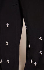 Plus Black Woven Embellished High Waist Wide Leg Pant