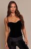 Black Velvet Structured Corset Top