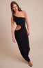 Black Slinky Cut Out Bodycon Maxi Dress