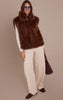 Chocolate Faux Fur Vest