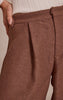 Chocolate Boucle Textured Balloon Pants