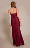 Burgundy Sheer Cut Out Maxi Dress