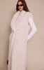 Cream Faux Fur Maxi Vest