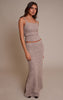 Taupe Knitted Maxi Skirt