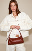 Tan Ostrich PU Shoulder Bag