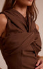 Chocolate Woven Twist Top