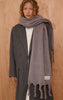 Grey Grey Logo Tab Fuzzy Blanket Scarf