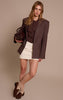 Chocolate Pinstripe Boyfriend Premium Blazer