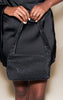 Black Hot Fix Satin Shoulder Bag