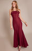 Burgundy Sheer Cut Out Maxi Dress