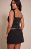 Shape Black Diamante Wave Trim Mini Skirt