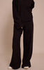 Petite Black Soft Touch Pintuck Wide Leg Sweatpants