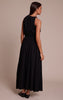 Black Jersey Halterneck Ruched Detail Maxi Dress