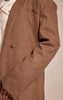 Shape Chocolate Wool Look Cinched Waist Longline Blazer Coat