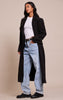 Tall Black Single Breasted Seam Detail Wool Look Maxi Coat