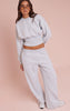 Ash Grey High Waist Straight Leg Sweatpants