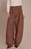 Chocolate Boucle Textured Balloon Pants