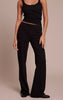 Black Soft Cotton Flared Pants