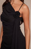 Black Chiffon Corsage Detail Wide Leg Jumpsuit