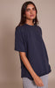 Navy Cotton Basic Oversized T-shirt