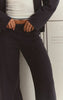 Navy Soft Touch Pintuck Wide Leg Sweatpants