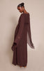 Chocolate Cape Detail Maxi Dress