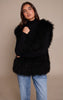 Black Mongolian Faux Fur Vest