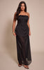 Shape Black Bandeau Sheer Hem Maxi Dress