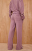 Mauve Acid Wash Drawcord Cuff Sweatpants