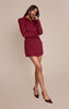 Burgundy Tailored Button Up Pocket Detail Mini Dress