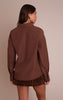Chocolate Asymmetric Drape Shirt