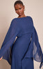Navy Cape Detail Maxi Dress