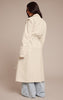 Petite Cream Tie Waist Maxi Trench Coat