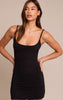 Black Soft Touch Jersey Strappy Bodycon Dress