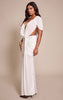 Shape White Mesh Cutout Maxi Dress