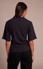 Black Ultra Soft Oversized Ruched Detail T Shirt