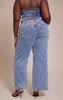 Plus Mid Blue Wash Adjustable Waistband Detail Jean