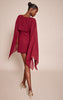 Burgundy Cape Detail Mini Dress