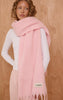 Pink Logo Blanket Tassel Scarf