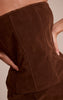 Chocolate Structured Suede Corset
