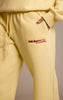 Butter Cream Wide Leg Boston Usa Embroidered Sweatpants