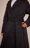 Tall Black Tie Waist Trench Coat
