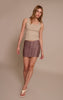Mushroom Textured Jersey Mini Skirt